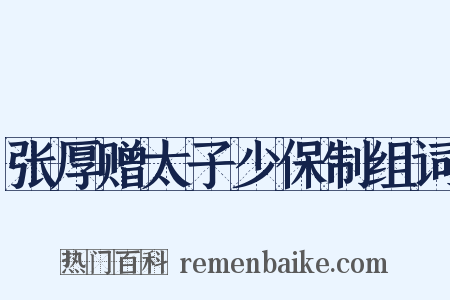 张厚赠太子少保制组词是什么意思的图片